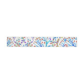 Hübsche Aquarellfarben-Winterfoliengestaltung Rundum-Adressaufkleber (Person)