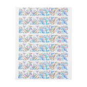 Hübsche Aquarellfarben-Winterfoliengestaltung Rundum-Adressaufkleber (Bogen)