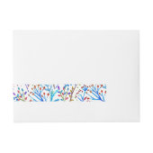 Hübsche Aquarellfarben-Winterfoliengestaltung Rundum-Adressaufkleber (Vorderseite)