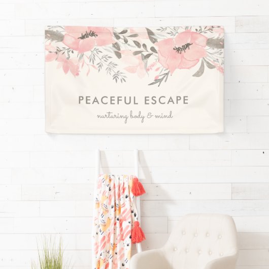 Hübsche Aquarellfärbung Blütenrot und Taube Banner (Insitu)