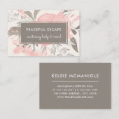 Hübsche Aquarellfärbung Blütenrot und Taube Visitenkarte (Vorne/Hinten)