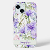 Hübsche Aquarellfärbung Iris im Lila Individuelle  Case-Mate iPhone Hülle (Rückseite)