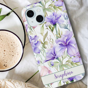 Hübsche Aquarellfärbung Iris im Lila Individuelle  Case-Mate iPhone Hülle