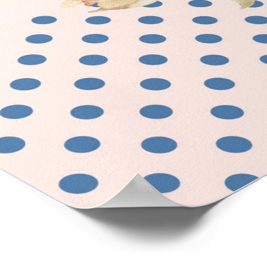 Hübsche Aquarellfärbung mit Blume Kinderdusche Poster (Ecke)