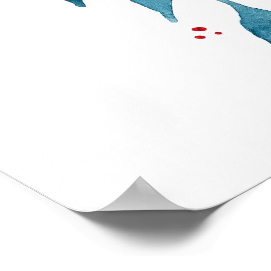 Hübsche Aquarellfärbungen Poster (Ecke)