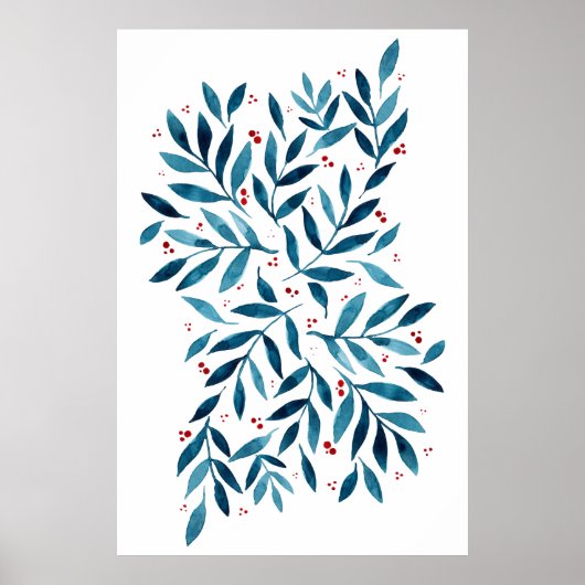 Hübsche Aquarellfärbungen Poster (Vorne)