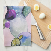 Hübsche Aquarellkaktus und Blüten Geschirrtuch (Viertel Falte)
