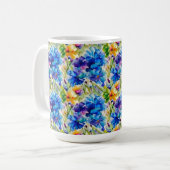 Hübsche Aquarellkunst Tasse Blütenkunst (Vorderseite Links)