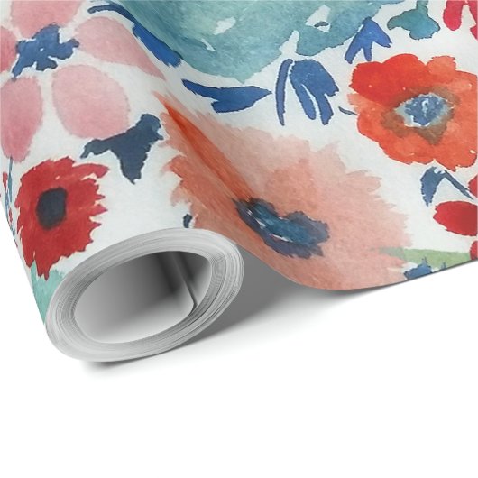 Hübsche Aquarellmalerei Geschenkpapier (Rolleneckpunkt)