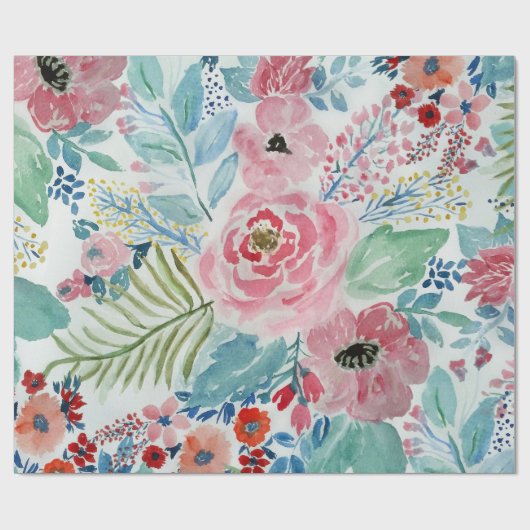Hübsche Aquarellmalerei Geschenkpapier (Flach)