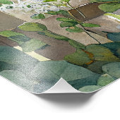 Hübsche Aquarellmalerei Lamm Weiße Blume Fotodruck (Ecke)