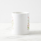 Hübsche Aquarellmühle und rosa Blüten Kaffeetasse (Mittel)