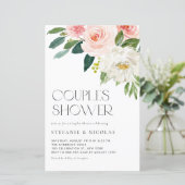 Hübsche Aquarellpaare Dusche Einladung (Stehend Vorderseite)