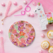 Hübsche Aquarellpfeifen Pappteller (Party)