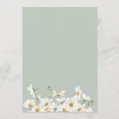 Hübsche Aquarellsäcke Frame Sage Baby Dusche Einladung (Rückseite)