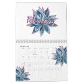Hübsche Aquarellsikkulente 20xx Kalender (Feb 2027)