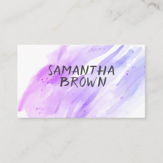 hübsche Aquarellstreifen für benutzerdefinierte Vi Visitenkarte (Vorderseite)