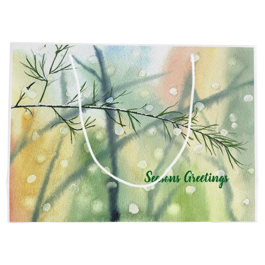 Hübsche Aquarelltasche Große Geschenktüte (Rückseite)