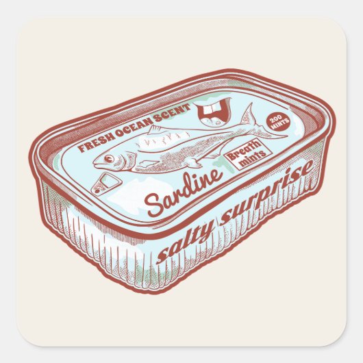 Hübsche Atem-Minze Quadratischer Aufkleber (Vorderseite)