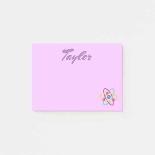 Hübsche Atome Post-it Klebezettel (Vorderseite)