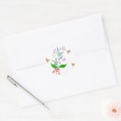Hübsche Aufkleber für Blume und Schmetterlinge (Umschlag)