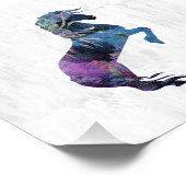 Hübsche Aufzucht Fantasy Horse Art Fotodruck (Ecke)