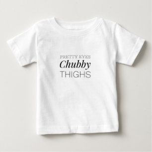 Hübsche Augen, die sich an den Oberschenkeln kreid Baby T-shirt