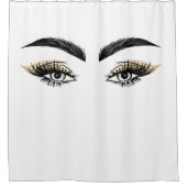 Hübsche Augen Schönheitssalon Makeup Eyelashes Las Duschvorhang (Vorderseite)