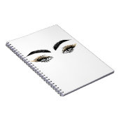 Hübsche Augen Schönheitssalon Makeup Eyelashes Las Notizblock (Rechte Seite)