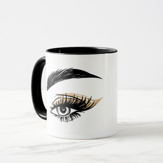 Hübsche Augen Schönheitssalon Makeup Eyelashes Las Tasse (Vorderseite Links)
