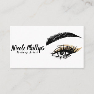 Hübsche Augen Schönheitssalon Makeup Eyelashes Las Visitenkarte