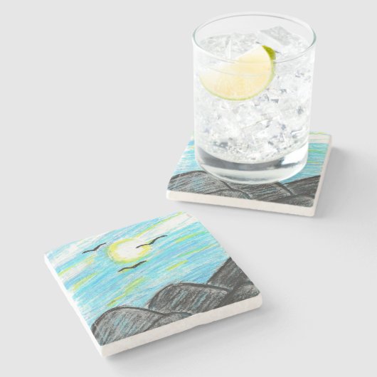 Hübsche Aussicht auf die Berge Steinuntersetzer (Seitenansicht)