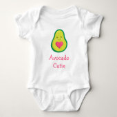 Hübsche Avocado-Süsse Baby Strampler (Vorderseite)