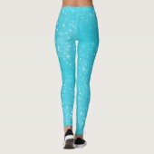 Hübsche Azure Blue Modern Star Leggings (Rückseite)
