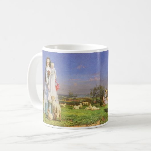 Hübsche Baa Lambs von Ford Madox Brown Kaffeetasse (Vorderseite Links)