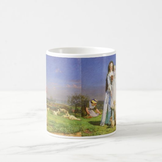 Hübsche Baa Lambs von Ford Madox Brown Kaffeetasse (Mittel)
