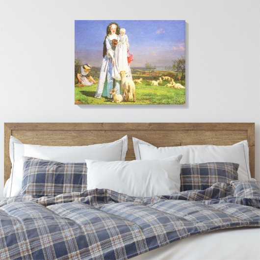 Hübsche Baa Lambs von Ford Madox Brown Leinwanddruck (Insitu (Schlafzimmer))