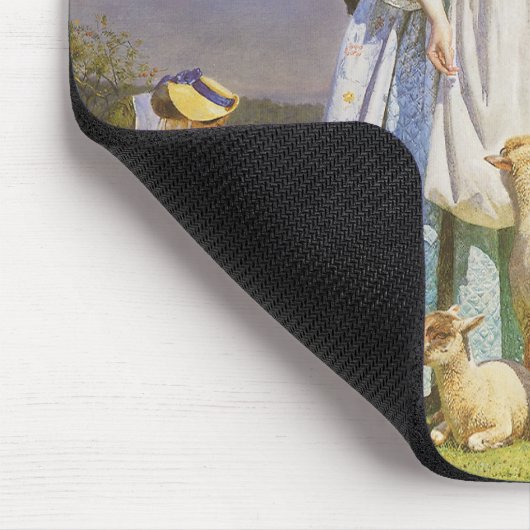 Hübsche Baa Lambs von Ford Madox Brown Mousepad (Ecke)
