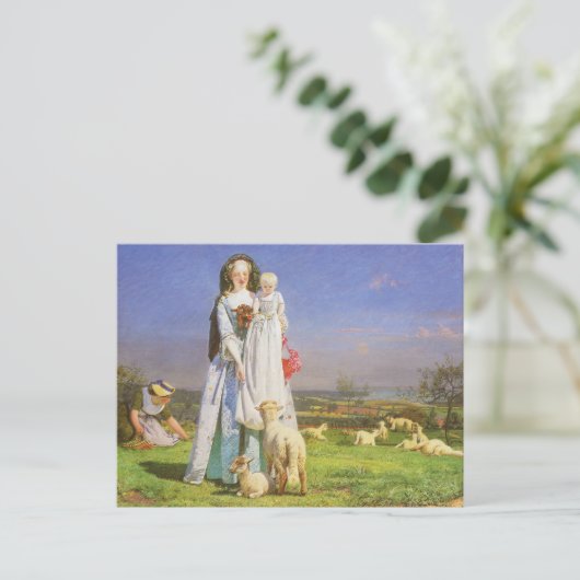 Hübsche Baa Lambs von Ford Madox Brown Postkarte (Stehend Vorderseite)
