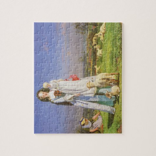 Hübsche Baa Lambs von Ford Madox Brown Puzzle (Vertikal)