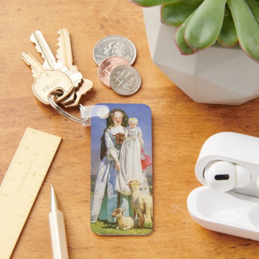 Hübsche Baa Lambs von Ford Madox Brown Schlüsselanhänger (Schreibtisch)