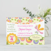 Hübsche Baby-Dragonfly-Dusche Einladung (Stehend Vorderseite)