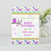 Hübsche Babydusche Einladung (Stehend Vorderseite)