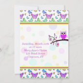 Hübsche Babydusche Einladung (Rückseite)