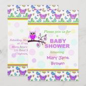 Hübsche Babydusche Einladung (Vorne/Hinten)