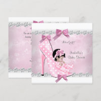 Hübsche Babydusche Mädchen Pink Diamant High Heel 