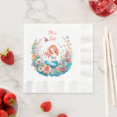 Hübsche Babydusche von Meerjungfrau Es ist ein Mäd Serviette (Beispiel)