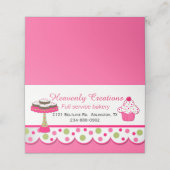 Hübsche Bäckerei: Geschäften / Treuekarte Platzkarte (Außenseite Aufgefaltet)