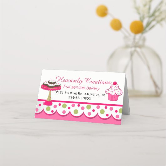 Hübsche Bäckerei: Geschäften / Treuekarte Platzkarte (Vorderseite)