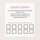 Hübsche Bäckerei-Loyalität gefaltete Visitenkarten (Innenseite Aufgefaltet)